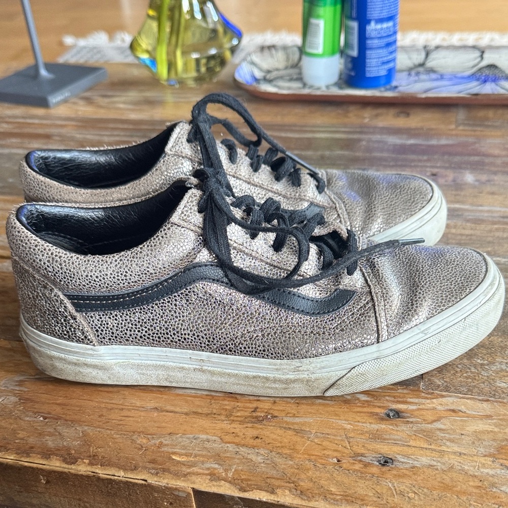 Vans Metallic Bronze Low-Top Sneakers with Black Trim